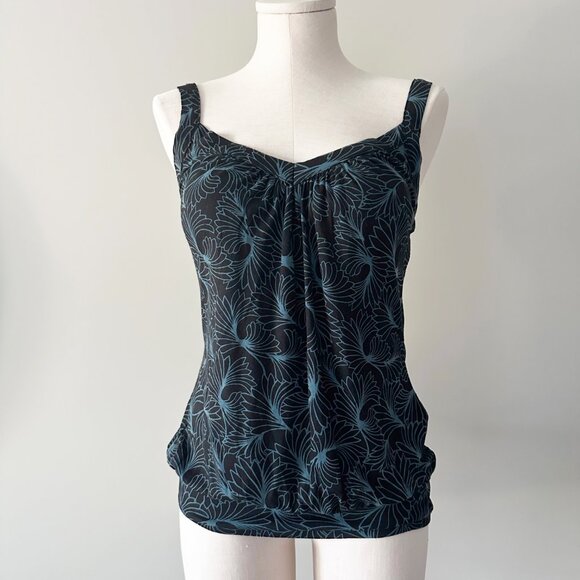 Aritzia Talula Art Deco Print Tank Top Black Womens Size S Y2K - Picture 1 of 6